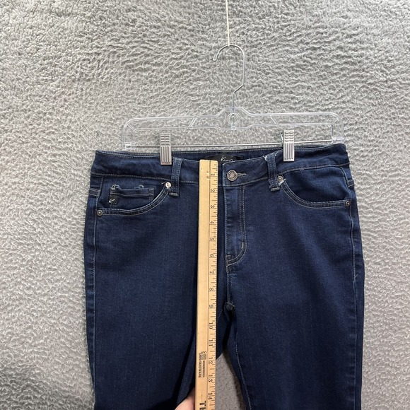 KanCan Jeans Womens 11/29 Blue Mid Rise Skinny Ankle Raw Hem Stretch Preppy - Picture 5 of 9